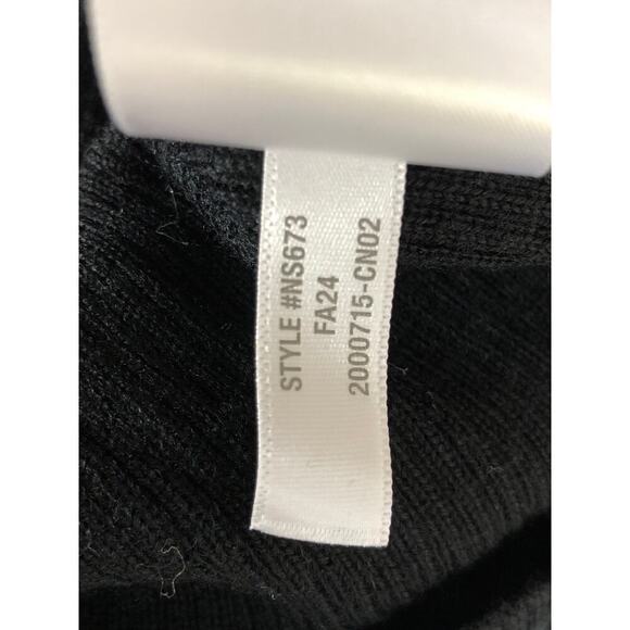 Madewell Mockneck Sweater Ribbed Merino Wool Sweater Tee  Black NWT S - Picture 5 of 7